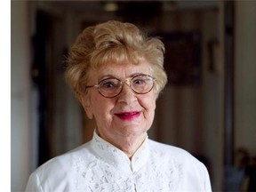 Basia Borenstein, aka Betty Toporski, 86, at home in Montreal on Tuesday, May 13, 2014. Oskar Schindler was responsible for helping her survive the Holocaust. Toporski, who was born Basia Borenstein, was on Schindler’s List and worked for the entrepreneur at his enamelware factory.