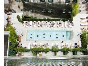 The Beach at Dream Downtown is a refreshing resort-style getaway in Manhattan with a pool, a bar and a grill.