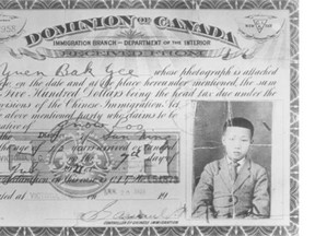 Early Chinese immigrants paid a $500 head tax to the federal government.