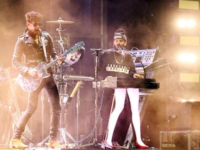 David (Dave 1) Macklovitch, left, and Patrick (P-Thugg) Gemayel, at the Coachella festival in April.