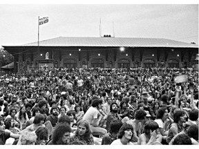 Outdoor concert on Mount Royal, Saint-Jean-Baptiste Day, 1976.