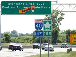 Exit 41 along westbound Highway 40 in Ste-Anne.