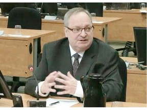 Former assistant deputy transport minister Gilles Roussy’s testifies during the Charbonneau Commission investigation into corruption in the construction industry.