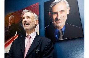 Journalist for Sports Illustrated and member of the three-man panel on TSN The Reporters with Dave Hodge, Michael Farber is honoured by the Montreal Canadiens organization by having his picture placed on the wall of the Jacques Beauchamp Lounge at the Bell Centre in Montreal Tuesday December 11 2007. Prior to joining Sports Illustrated Farber spent 15 years as a reporter and columnist at The Gazette where he won two National News awards for sports writing.
