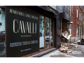 The arson squad has been called in to investigate after a firebombing early Tuesday at Restaurant Cavalli on Peel St. downtown.