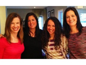 Photo taken in April 2014: From left to right, Julie Kruse, Kim Kouri, Jessica Ticktin and Catherine Marcolin.