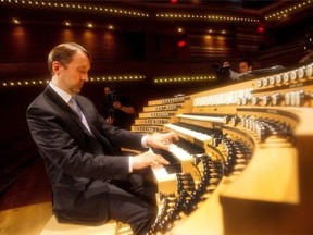 OSM organist emeritus Olivier Latry plays the Grand Orgue Pierre-Béique in January. Latry will join Kent Nagano and the OSM for the official inauguration of the organ on Wednesday.