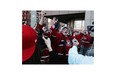 Ginette Reno impersonator Olivier Duclos sings O Canada outside Boston’s TD Garden before Game 7 of Canadiens-Bruins series on May 14, 2014. (Photo:  Brenda Branswell/The Gazette)