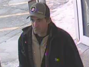 Police say this man is a suspect in a theft from a pharmacy in Pincourt in February.