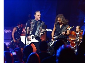 Metallica — featuring James Hetfield, left, and Kirk Hammett — will be taking fans’ requests for its headlining set.