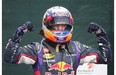 Red Bull F1 driver Daniel Ricciardo of Australia celebrates as he gets out of his car after finishing first in the Canadian Grand Prix at the Circuit Gilles Villeneuve in Montreal on Sunday, June 8, 2014.