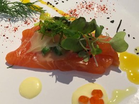 Salmon sashimi at Chez Sophie (photo by Anouare Abdou)