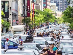 The city is asking Montrealers to propose bold new ideas for Ste-Catherine St. — everything from adding bike paths to widening sidewalks, shrinking parking, or even making the street a pedestrian mall.