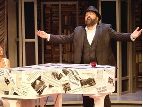 Coco Thompson, left at the piano and Adam Stotland, right, during a media call for the Yiddish Theatre’s new show Soul Doctor: Journey of a Rock Star rabbi. It is the new bio-musical based on the life of the controversial father of popular Jewish music, Rabbi Shlomo Carlebach.