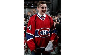 Daniel Audette meets his team after being drafted No. 147 overall by the Montreal Canadiens on Day 2 of the 2014 NHL Draft at the Wells Fargo Center on June 28, 2014 in Philadelphia.