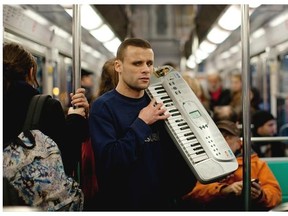 Citizens Band, a 2012 video by Angelica Mesiti, records four immigrants singing, whistling or playing an evocative musical piece from their homeland.