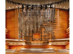 Facade of the Grand Orgue Pierre-Béique: A departure from the usual organ style.