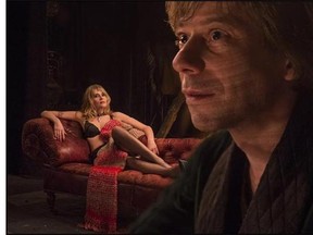 This photo released by IFC Films shows Emmanuelle Seigner as Vanda and Mathieu Amalric as Thomas in director Roman Polanski’s "Venus in Fur," a Sundance Selects Release. (AP Photo/IFC Films, Courtesy Guy Ferrandis)