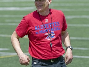 Alouettes' head coach Tom Higgins: For he's a jolly good fellow.
Phil Carpenter/The Gazette