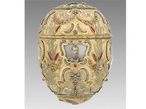 The Imperial Peter the Great Easter Egg was made in 1903 for the 200th anniversary of St. Petersburg’s founding. (Photo: Katherine Wetzel/Virginia Museum of Fine Arts)