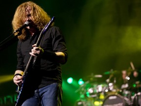 Dave Mustaine of Megadeth performs at Bell Center on February 3, 2012. (Tim Snow / THE GAZETTE)