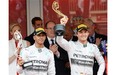 Mercedes’ British driver Lewis Hamilton, left, didn’t even offer teammate Nico Rosberg of Germany a pat on the back after the latter won the Monaco Grand Prix.