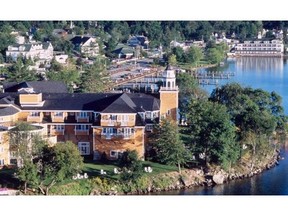 Mill Falls at the Lake, built by businessman Rusty McLear, encompasses four hotels built around Meredith Bay in Meredith, N.H., on Lake Winnipesaukee.