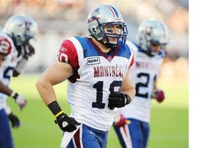 Montreal Alouettes’ Marc-Olivier Brouillette at Empire Field in Vancouver, July 16, 2010.