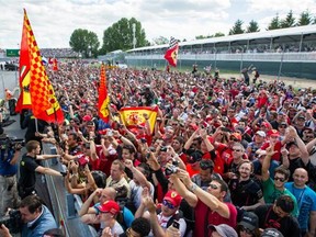 Fans at the finish line for the 2013 Canadian Grand Prix at Circuit Jacques Villeneuve. The 2014 race runs Sunday, June 8.
