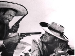 Eli Wallach, left, and Clint Eastwood star in the western film "The Good, the Bad & the Ugly."