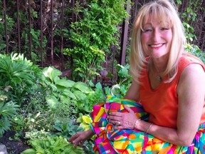 Wanda Mitkiewiecz of Pointe-Claire and her prized hosta collection.