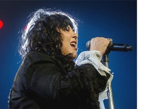 Ann Wilson, of the band Heart, belts out the songs that her fans remember in concert at the Bell Centre in Montreal, on Saturday, June 14, 2014.