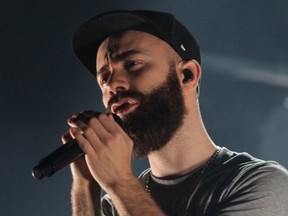 Performer Yoann Lemoine also known as Woodkid, performs in concert at the Montreal International Jazz Festival on July 01, 2013. (Pierre Obendrauf / THE GAZETTE)