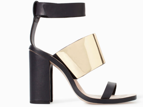 Zara high heel with metallic detail, $69.99. Photo courtesy of Zara.