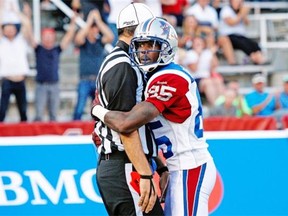 Alouettes receiver Chad Johnson had nothing but love for this official after scoring his first CFL touchdown last week. But the men in stripes have been tough on players, already calling 298 penalties through the first three weeks of league play.
