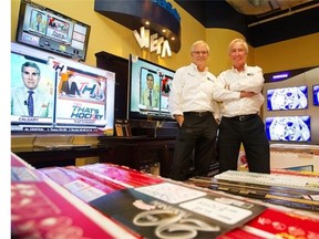 After 23 years, La Boutique Electronique is pulling the plug. Owner and president Chris Porteous, left, and vice-president Scott Phelan, right, are “just moving on.”