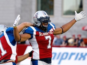 John Bowman celebrates one of his four QB sacks last week, against B.C.
Richard Wolowicz/Getty Images