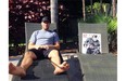 Canadiens defenceman Mike Weaver and a magazine poster of teammate Max Pacioretty are photographed lounging in Florida on June 6, 2014. Weaver has had the poster of Pacioretty, which first was taped up in his Montreal dressing-room area as a gag, with him this summer. He’s had them photographed together here and on an airplane, at poolside, in Weaver’s truck and on a golf course, tweeting every image. And Weaver vows their summer of fun has just begun.