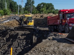 Construction underway on $3-million project at corner of Cartier Ave. and Hwy. 20 in Pointe-Claire.