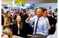 The no-cutting rule at Austin’s legendary Franklin Barbecue didn’t apply to President Barack Obama on Thursday, July 10.