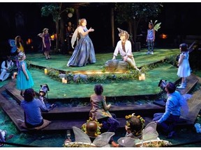 Chris Abraham’s Stratford Festival production of A Midsummer Night’s Dream is framed within the modern context of a gay wedding.