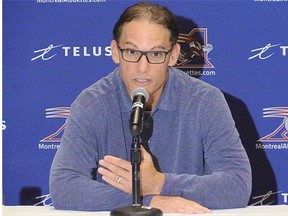 Former Alouettes coach Marc Trestman will address the halftime crowd at Molson Stadium during the Friday night game between Montreal and Winnipeg.