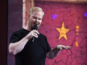 Jim Gaffigan (sans children) was host of the early Just for Laughs comedy gala Sunday, July 27, 2014. Gazette photo by Vincenzo D'Alto