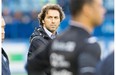 Impact’s Nick De Santis looks back on the bench during the a soccer game against the Puerto Rico Islanders at Saputo Stadium in Montreal, Wednesday, June 29, 2011.