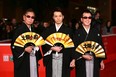 Director Takashi Miike, left, actor Toma Ikuta and writer Noboru Takahashi attend the 'The Mole Song' premiere during the Rome Film Festival at Auditorium Parco Della Musica on November 15, 2013 in Rome, Italy.  (Vittorio Zunino Celotto/Getty Images)