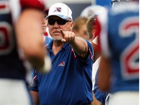 As the Montreal Alouettes head towards their sixth consectutive loss coach Don Matthews gives an instruction from the sideline during a CFL football game in Montreal at Molson Stadium Sunday, September 24, 2006. Winnipeg won the game 17-14. Matthews has rejoined the team as a consultant along with Turk Schonert.