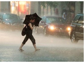 Hot and muggy conditions Tuesday are conducive to the development of thunderstorms, with strong winds, rain and possibly even hail.