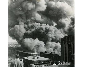 Aug. 23, 1948: A large explosion and a fire burned down most of the Bonaventure freight yard in downtown Montreal. According to a story published in The Gazette the next day, the Bonaventure Station itself was left untouched and no one was killed in the blaze. The initial blast was reportedly caused by the explosion of an oxygen tank in one of the yard’s sheds.