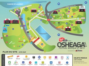 Map of Osheaga 2014.