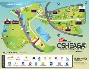 Map of Osheaga 2014.